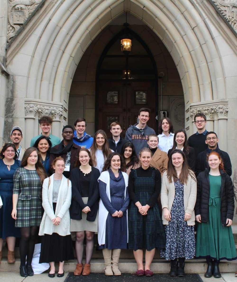 Doxel Tanzey with a student cohort