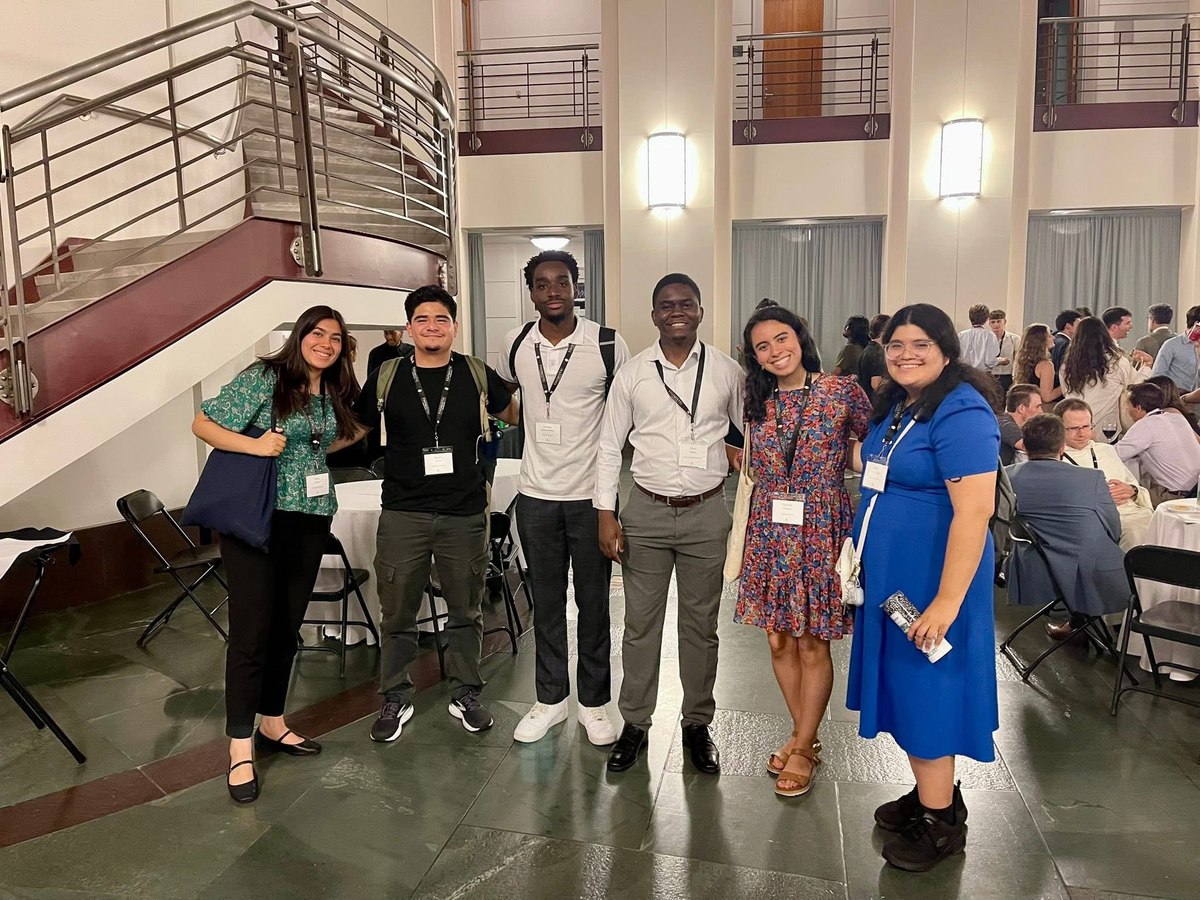 Doxel Tanzey with fellow attendees at the VERITAS conference, Catholic University of America